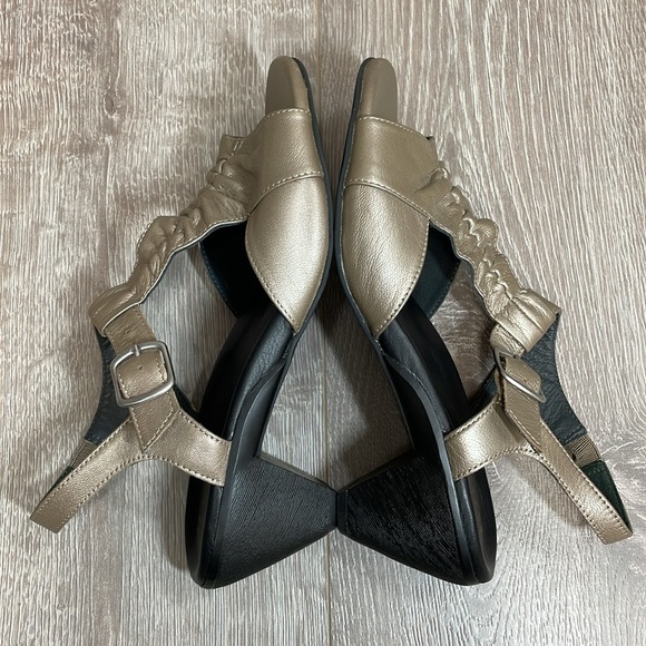 Ziera Dash Leather Ankle Strap Open Toe Heel Sandal 38 W - Picture 9 of 16